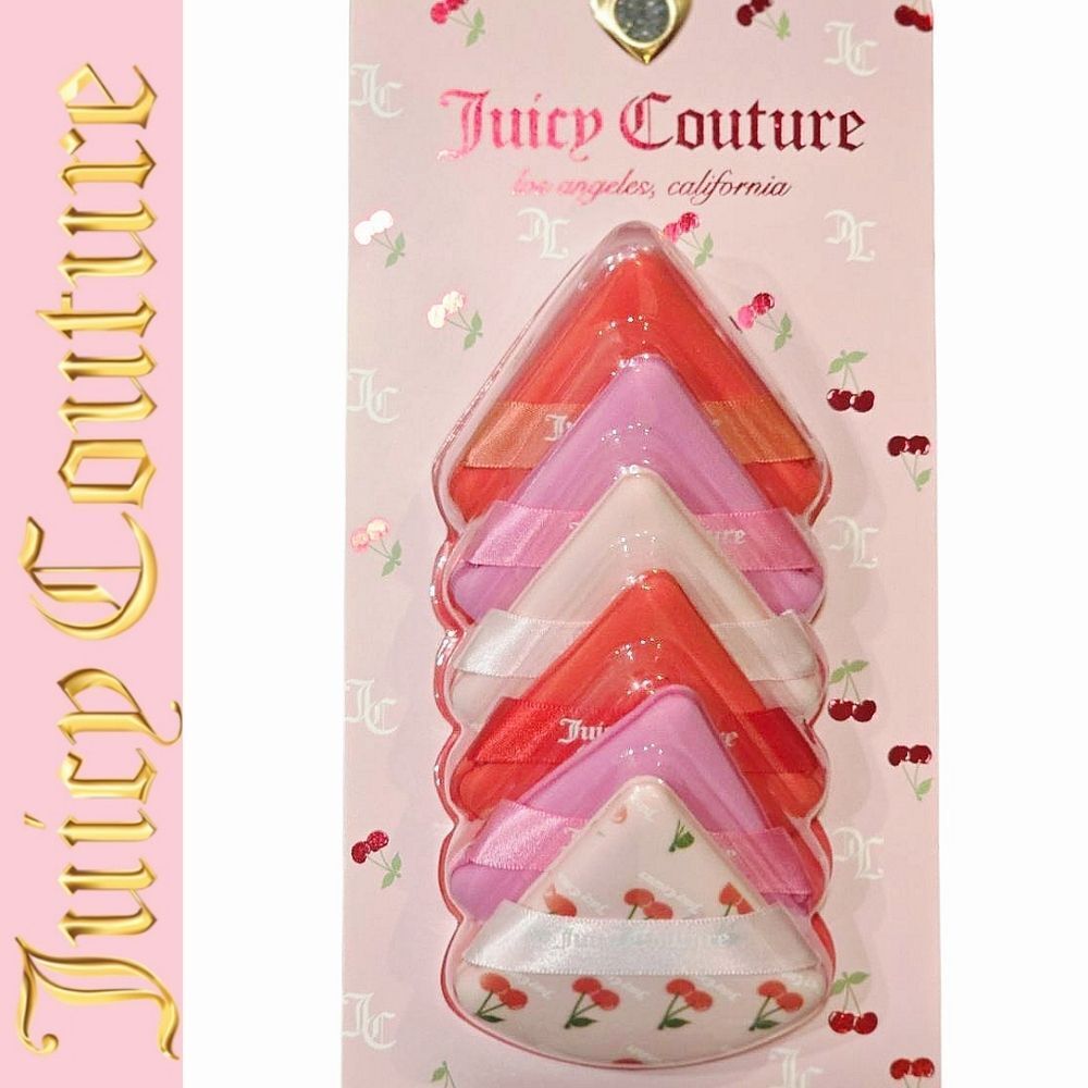 Juicy‎ Couture 6-PK Cherry Print/Solid Makeup Puffs